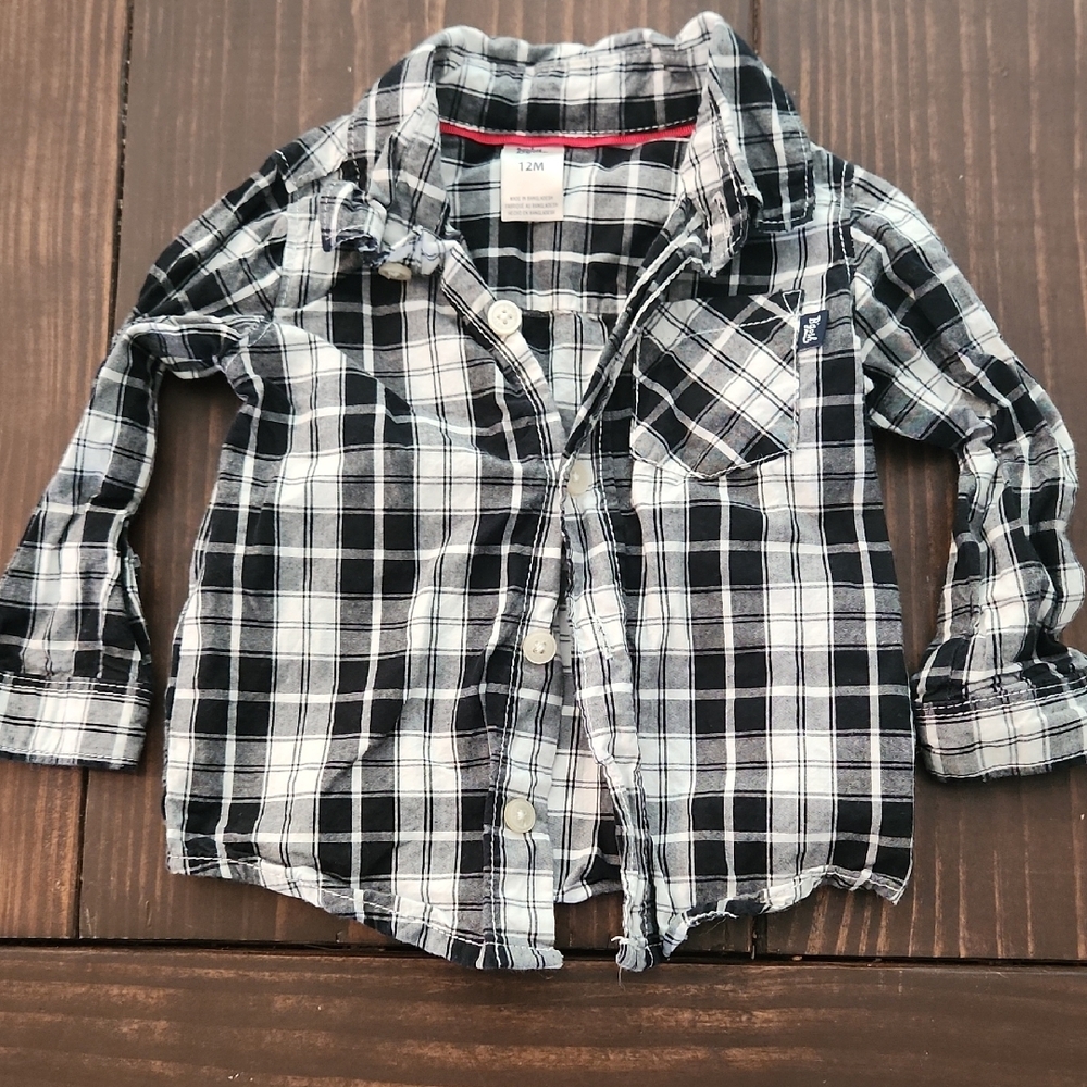 Plaid Button-Up Kids Shirt